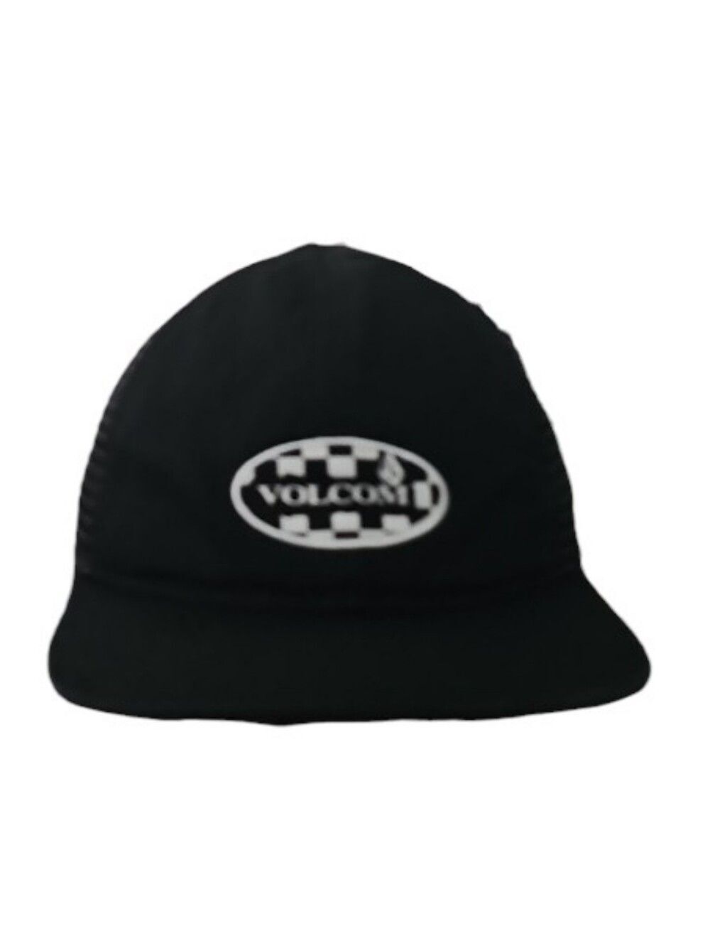 Volcom Checker Logo Mesh Trucker Hat Snapback Black Skate Surf Y2K Streetwear